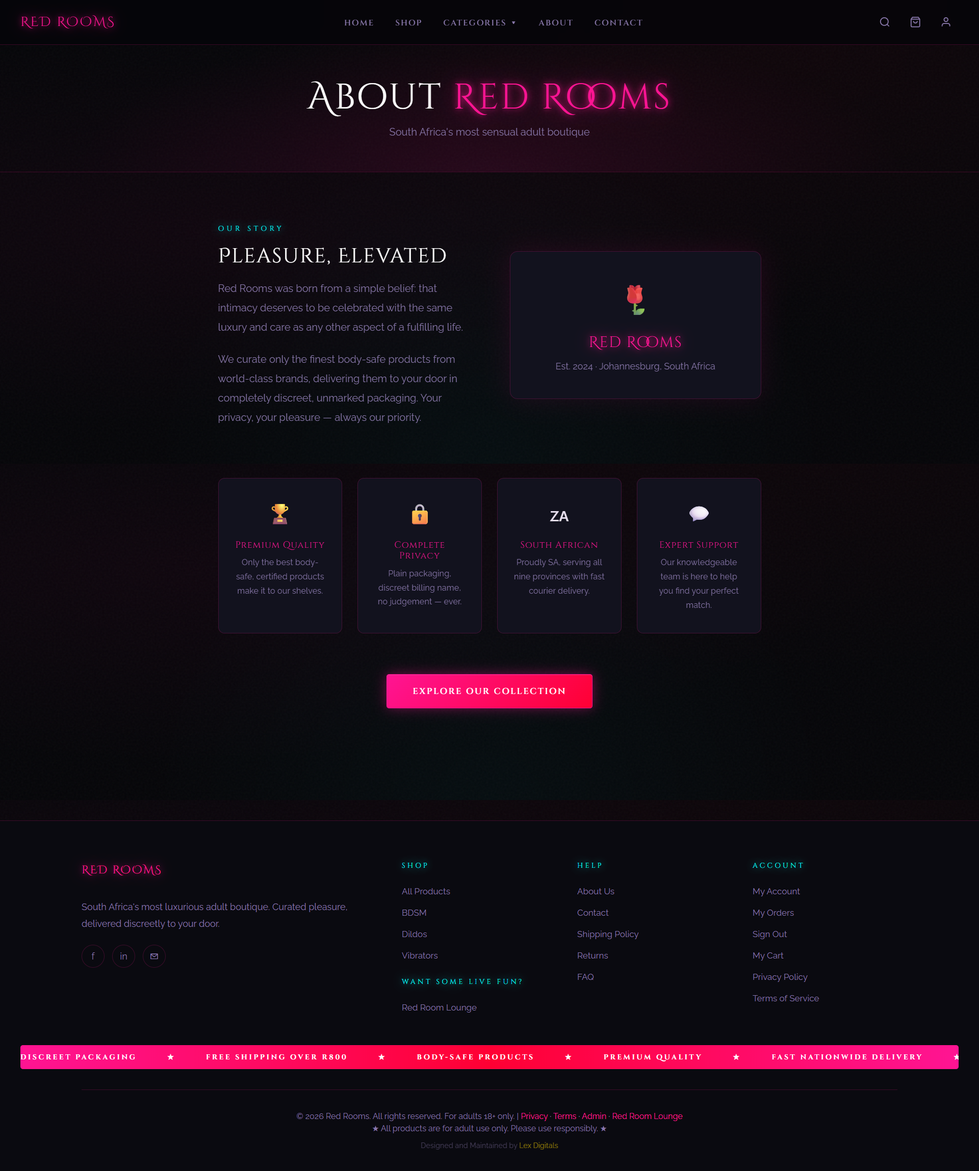 Red Rooms Store – Product Detail